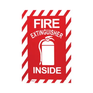 6" x 9" Fire Extinguisher Inside Sign Self-adhesive Vinyl - BL116 (10 pieces per pack)