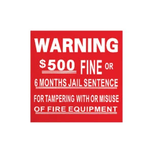 4" x 4" Warning Sign Self-adhesive Vinyl - BL123 (10 pieces per pack)