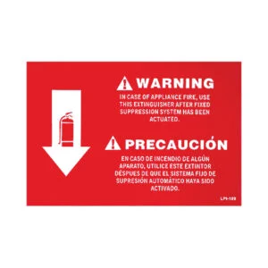 K-Class Fire Extinguisher Arrow Sign Self-adhesive Vinyl - BL189 (10 pieces per pack)