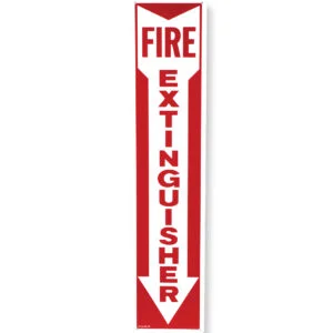 Aluminum Fire Extinguisher Arrow Sign 4" X 18" - A109 (10 pieces per pack)