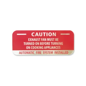 Aluminum CAUTION System Sign with Adhesive 5" x 2" - A106 (10 pieces per pack)