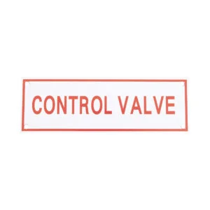 Control Valve Aluminum Sign 6" x 2" - A143 (10 pieces per pack)