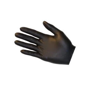 Heavy Duty Black Nitrile Gloves - Large (100 gloves per box)
