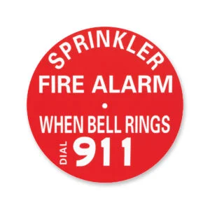 Rigid Plastic Sprinkler Alarm Signs - RP251 (10 pieces per pack)