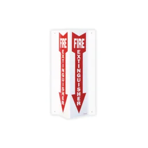 3D Rigid Plastic Angle Fire Extinguisher Arrow Sign 4" x 12" - PTD108 (10 pieces per pack)