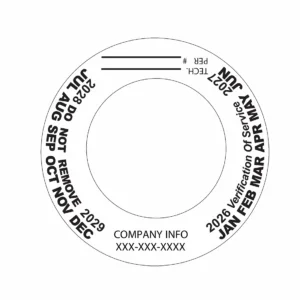 Custom Imprinted Verification of Service Collars 1-3/4" I.D. (250 labels per roll)