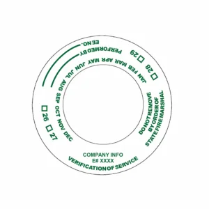 Custom Imprinted California Verification of Service Collars 1-3/8" I.D. (250 labels per roll)