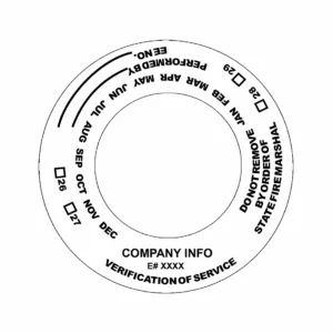 Custom Imprinted California Verification of Service Collars 1-3/4" I.D. (250 labels per roll)