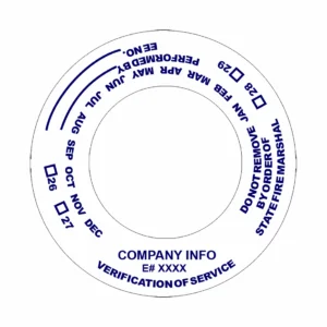 Custom Imprinted California Verification of Service Collars 2-1/8" I.D. (100 pieces per pack)