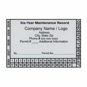 Custom 6 Year Maintenance (500 labels per roll)
