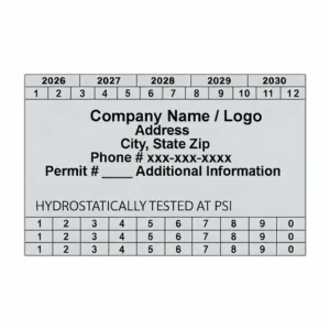 Custom California Hydrotest - Metallic (500 labels per roll)