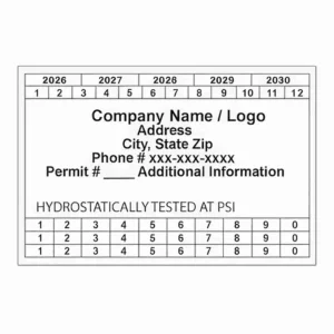 Custom California Hydrotest - White (500 labels per roll)
