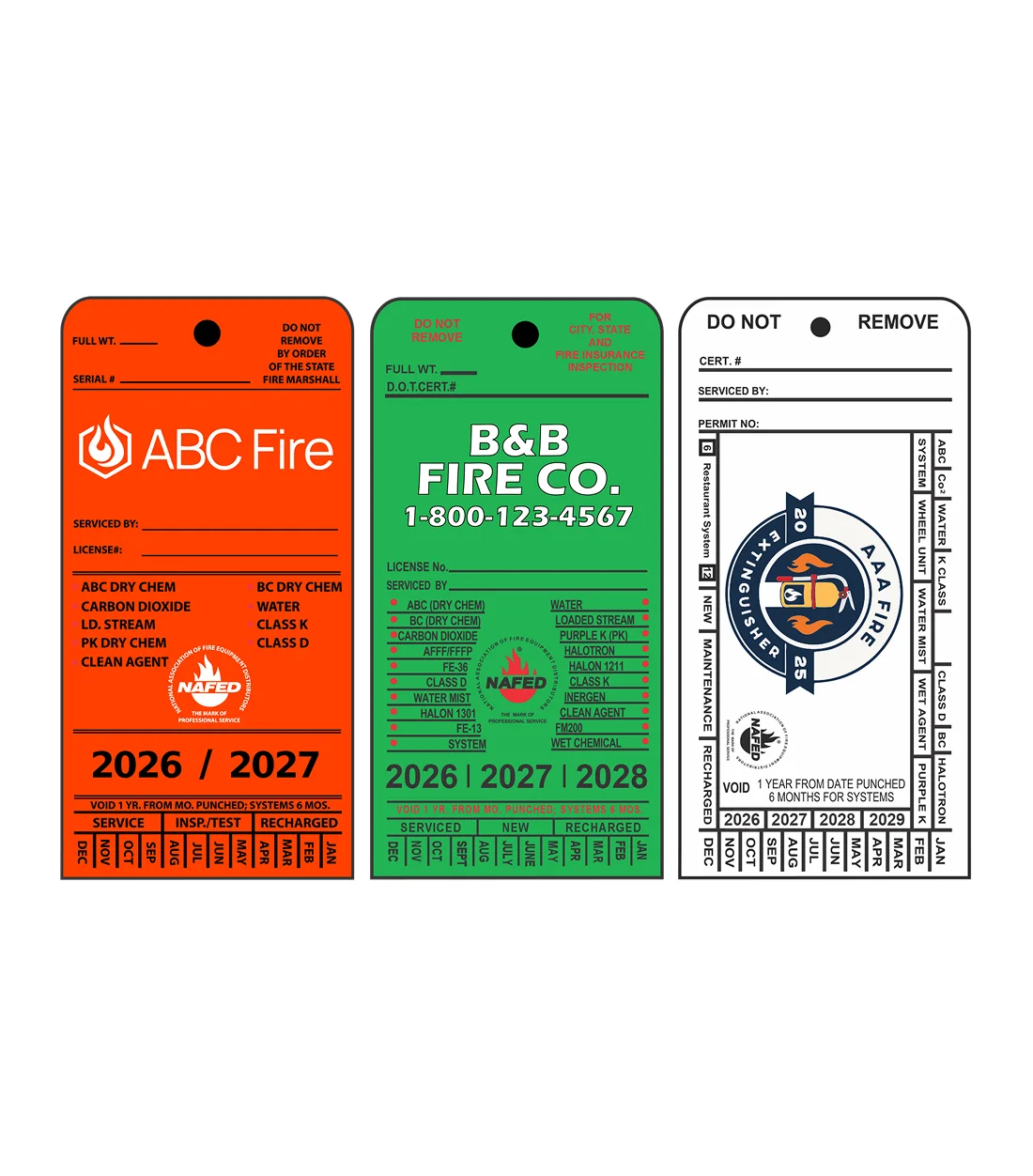 Custom Rigid Plastic Inspection Tag - LPI Fire