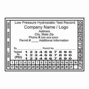Custom Low-Pressure Hydrostatic Test - White (500 labels per roll)