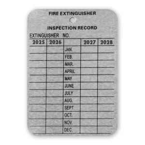2025 Metal 4 Year Inspection Tag - 4MTAG (100 pieces per pack)