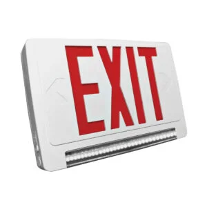 Lightpipe Exit / Emergency Light Combination Unit Red LED with Remote Capability